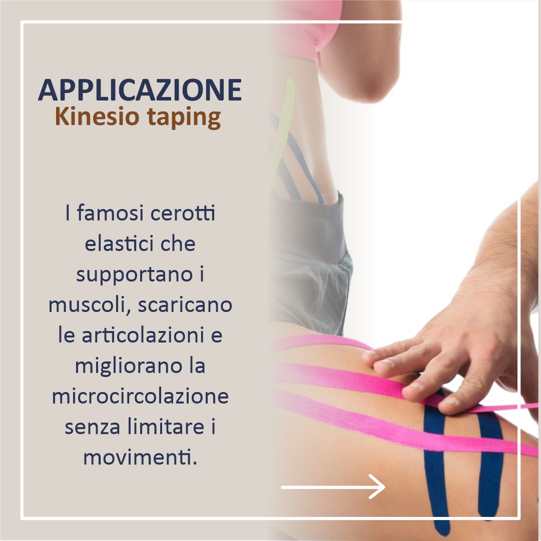Esempio di applicazione del kinesio taping